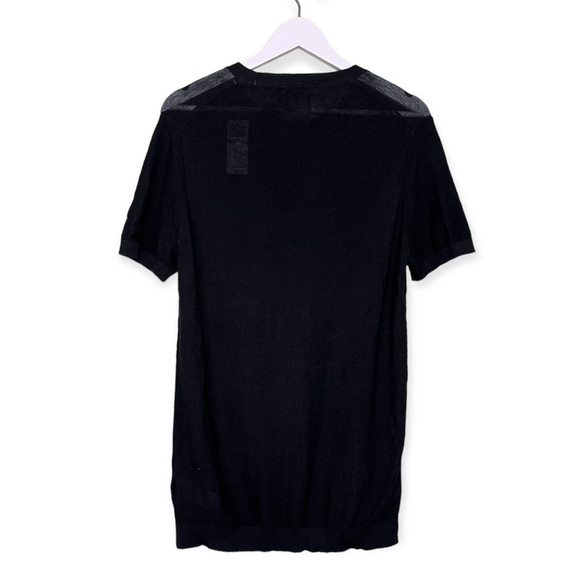 NWT Abercrombie & Fitch Women’s Sheer Knit Scoop Neck Top in Black Size Large - Picture 2 of 7